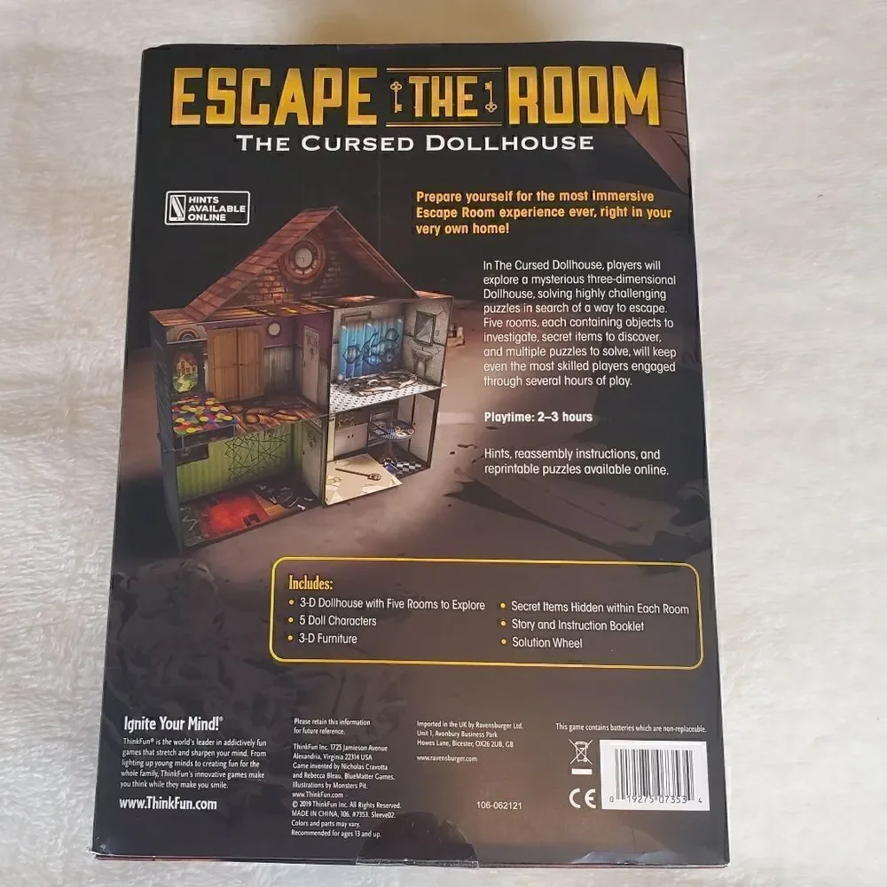 Escape The Room Board Game- The Cursed Dollhouse by ThinkFun
